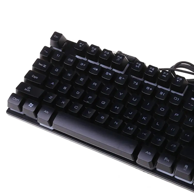 Teclado Mecânico - Teclado para jogos com fio USB 104 teclas Teclado Mecânico com RGB colorido para computador