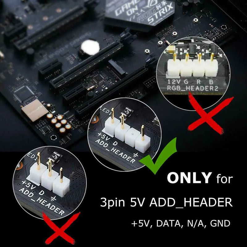 LEDs e Iluminação - Addressable ARGB 5V LED Endereçável argb 5v tira led 3pin computador caso fita luz ws2812b smd 5050 flexível mutável cor gamer lâmpada de mesa Para PC/ Computador/ Desktop