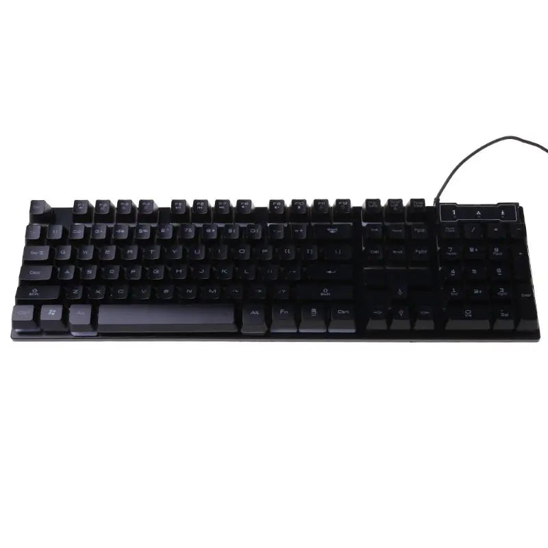 Teclado Mecânico - Teclado para jogos com fio USB 104 teclas Teclado Mecânico com RGB colorido para computador