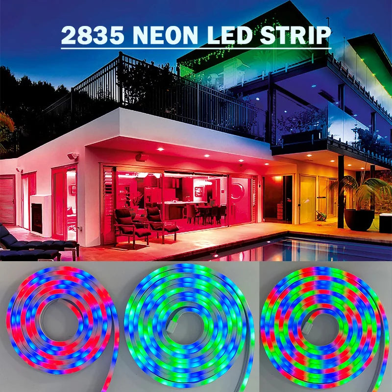 LEDs - Neon RGB Luzes de corda de néon rgb com controle remoto rf 3m/9,84 pés 5v usb luzes de corda de néon rgb luzes de néon jogos led luzes de tira de néon para o quarto