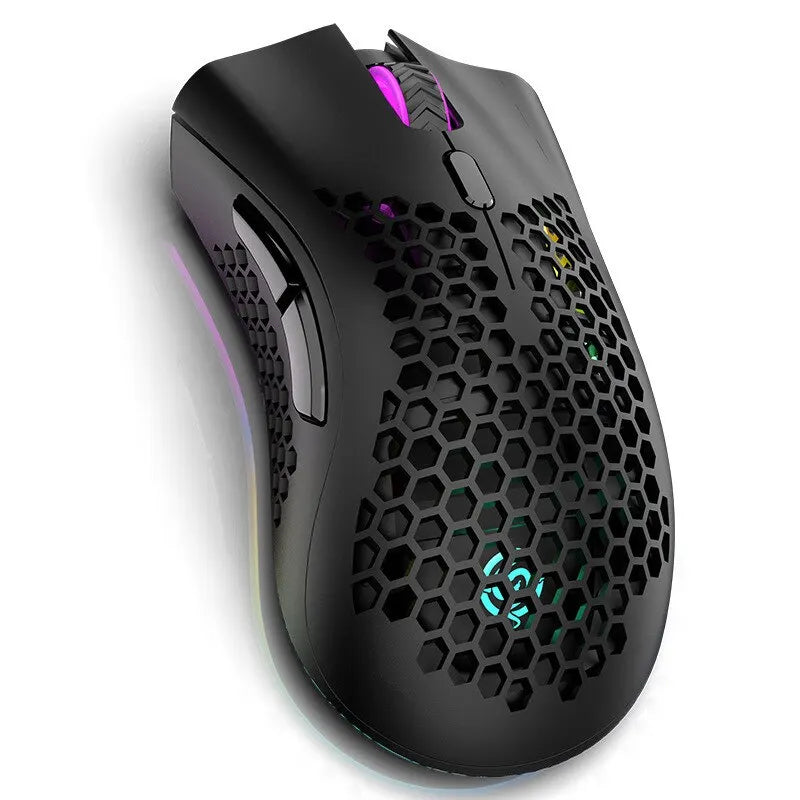 Bm600 recarregável mouse usb 2.4g sem fio rgb luz mouse para jogos/ desktop/ PC/ computadores/ notebook/ laptop