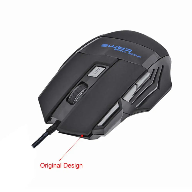 Mouse - USB Wired Gaming Mouse Mouse gamer com fio usb, mouse óptico ajustável com retroiluminação de 7 botões, 5500 dpi, para pc gamer, computador desktop