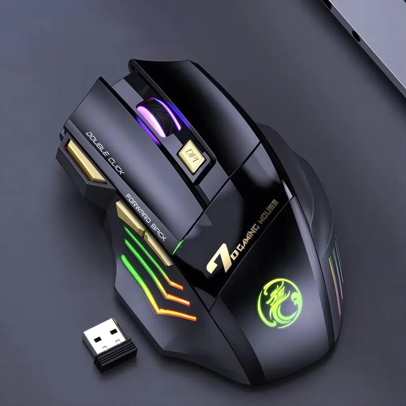 Wireless Bluetooth Mouse Wireless Mouse gamer recarregável mouse de jogo rgb retroiluminado usb Gaming Mouse RGB Backlit USB