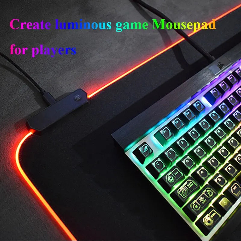 Mouse pad - Gaming Mouse Pad RAZER RGB Tapete Para Mouse/ Teclado/ Desktop deskmat led backlight