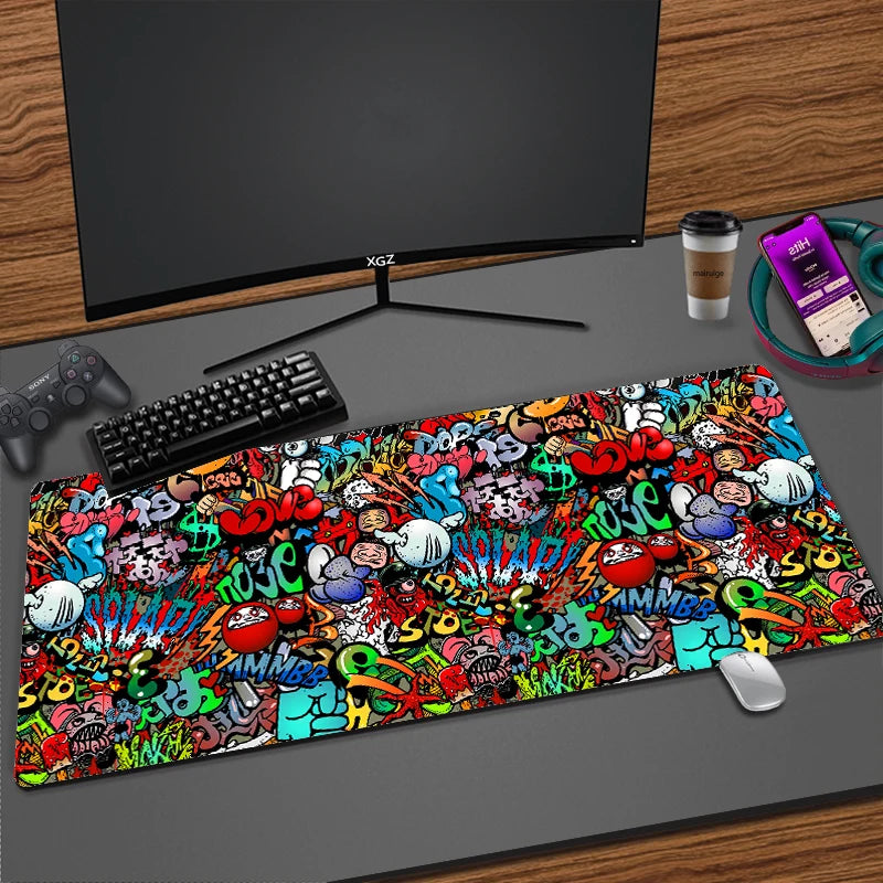 Mouse Pad - Gaming Mouse Pad Large Mouse Pad grande tapete de borracha gamer tapete de mesa de computador / teclado/ Mouse/ Desktop