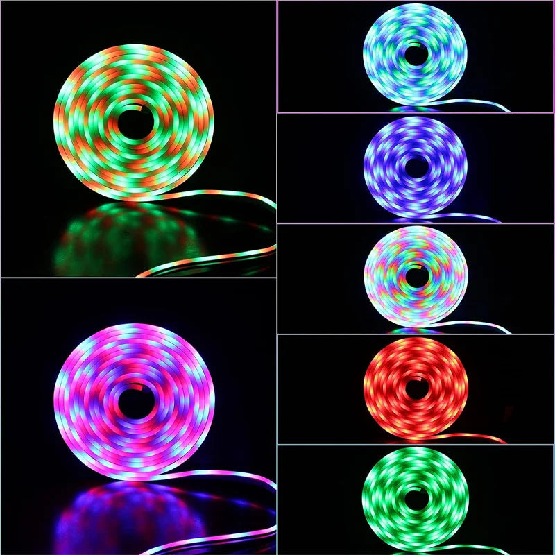 LEDs - Neon RGB Luzes de corda de néon rgb com controle remoto rf 3m/9,84 pés 5v usb luzes de corda de néon rgb luzes de néon jogos led luzes de tira de néon para o quarto