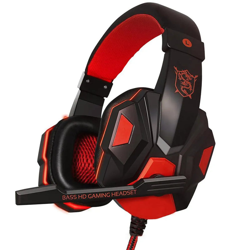 Headset - Gaming Headphones com fio com microfone com cancelamento de ruído Gamer Headsets, h 5.15.1 Gaming Headsets Gamer Wireless Headphones Para Celular/ Computador/ PC/ Laptop/ Desktop