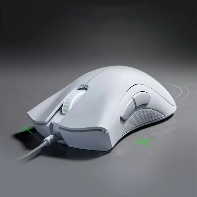 Mouse - Original Razer DeathAdder Essential Wired Gaming Mouse original deathadder essencial com fio mouse para jogos mouse 6400dpi sensor óptico 5 botões independentes para laptop pc gamer