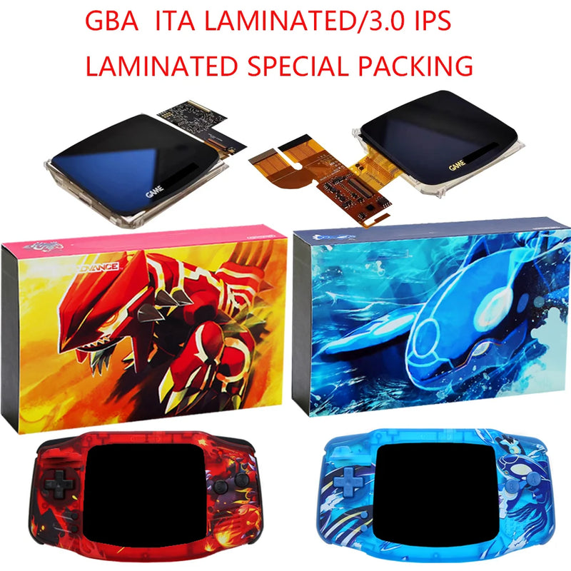 Minigame - Caixa de presente premium uvgba gba capa de impressão uv personalizada gameboy avançado ips lcd 3.0tft/ips capa gba ips diy