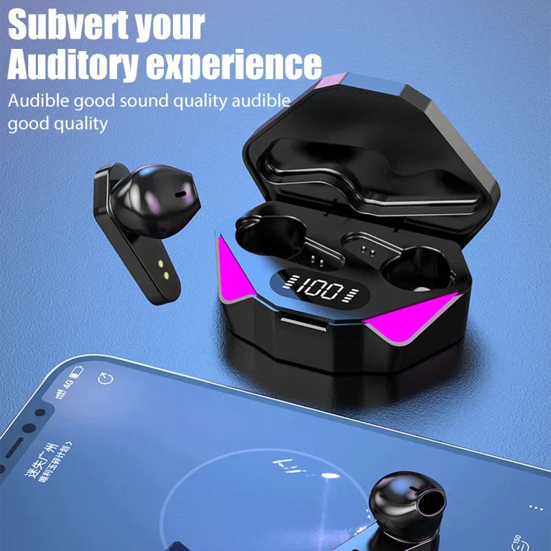 Fone Bluetooth - X15 TWS Fone de ouvido sem fio 5.3 bluetooth Fone de ouvido 65ms Baixa latência Earbud Esport Gaming Headset Gamer com microfone para iphone