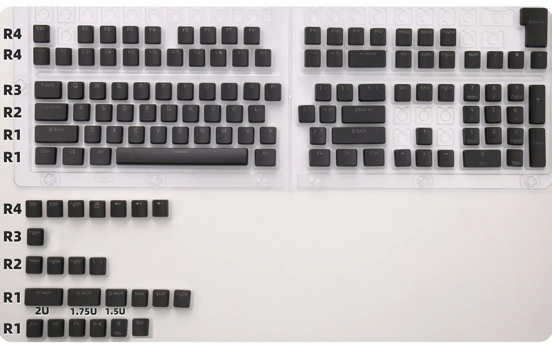 Teclado Mecânico - 129 teclas pudim keycaps oem perfil pbt keycap de tiro duplo para mx switch teclado mecânico iso layout rgb tampas de teclas retroiluminadas